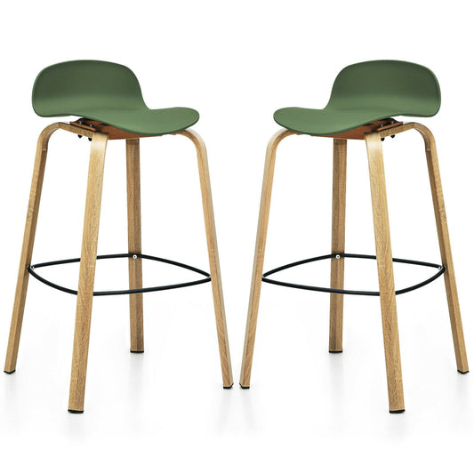 2 Pc Moss Green Bar Chairs - CIR Designs