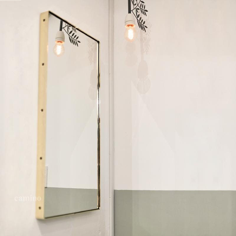 Minimalist Brass Frame Glass Mirror - CIR Designs