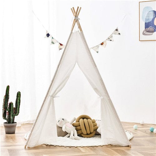 Teepee Tent for Kids - Play Tent for Boy Girl Indoor Outdoor Cotton Canvas Teepee - CIR Designs